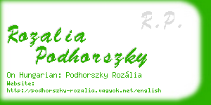 rozalia podhorszky business card