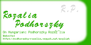 rozalia podhorszky business card